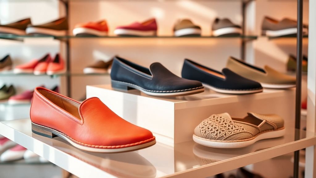 Comfortable slip-on shoes in various styles and colors, perfect for easy wear