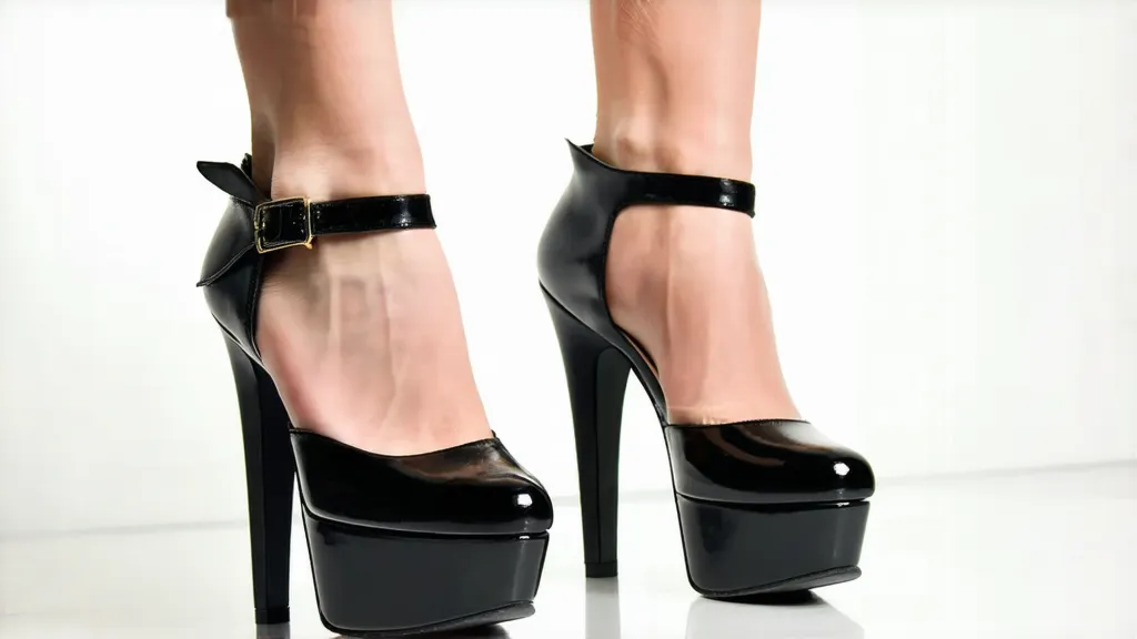 Stylish platform shoes featuring elevated soles in various designs and colors