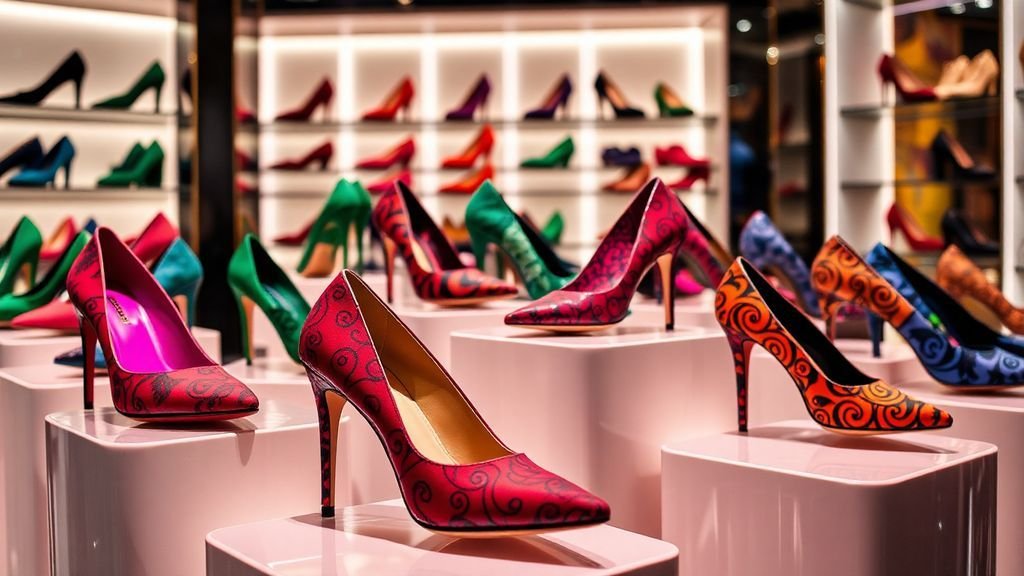 Vibrant shoes featuring bold colors and eye-catching patterns in various styles