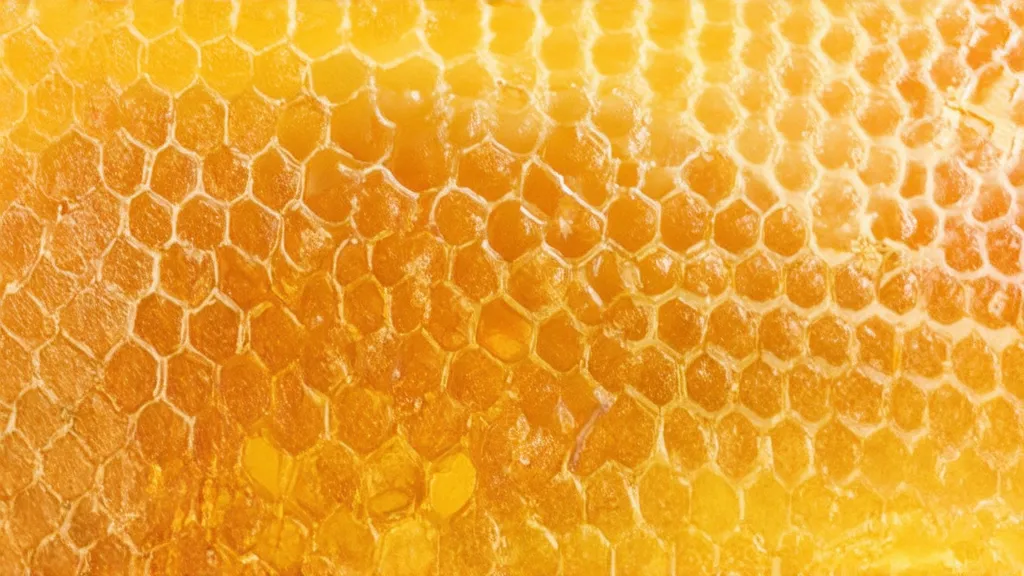 A jar of raw honey with a wooden dipper, a natural humectant for moisturizing dry skin.