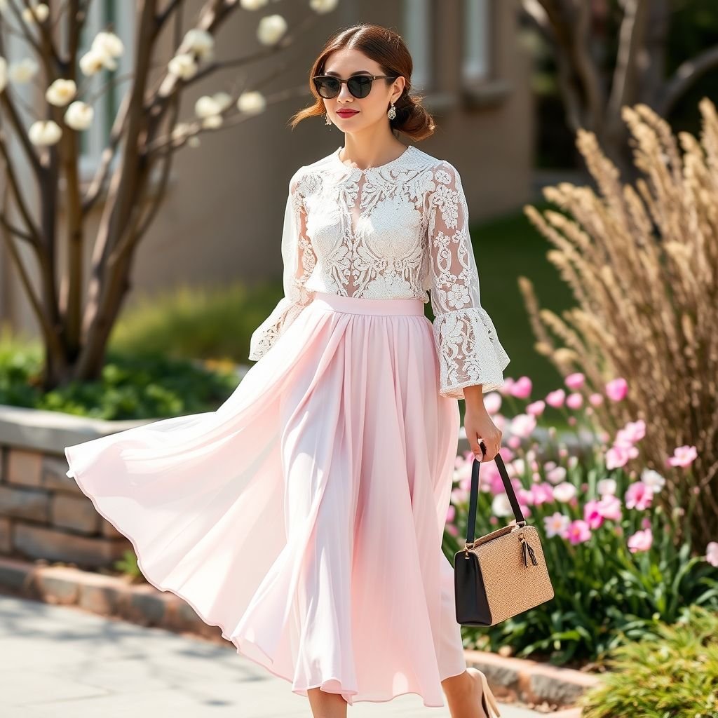 Spring fashion trends featuring vibrant colors and light fabrics for 2025