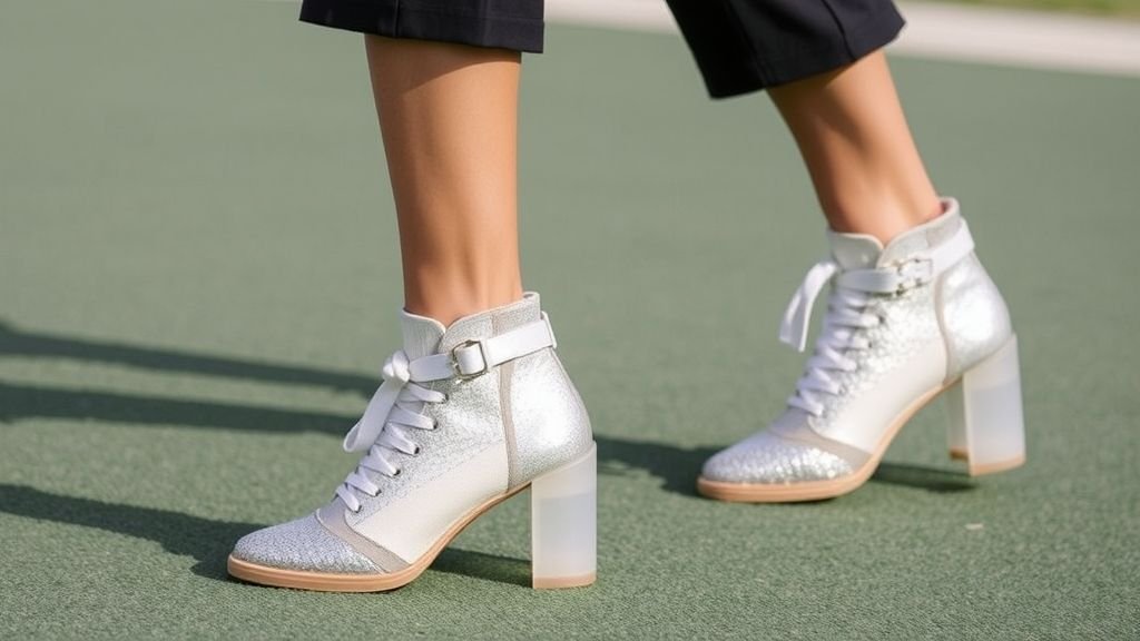 Trendy party footwear, including strappy heels and embellished flats, to complete your look.